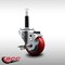 Service Caster 3'' SS Red Poly Swivel 3/4'' Expanding Stem Caster with Brake SCC-SSEX20S314-PPUB-RED-TLB-34 - alternate 3